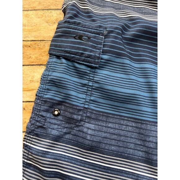 O'Neill Men's Blue Striped Swim Trunks Size 32 - Picture 4 of 9